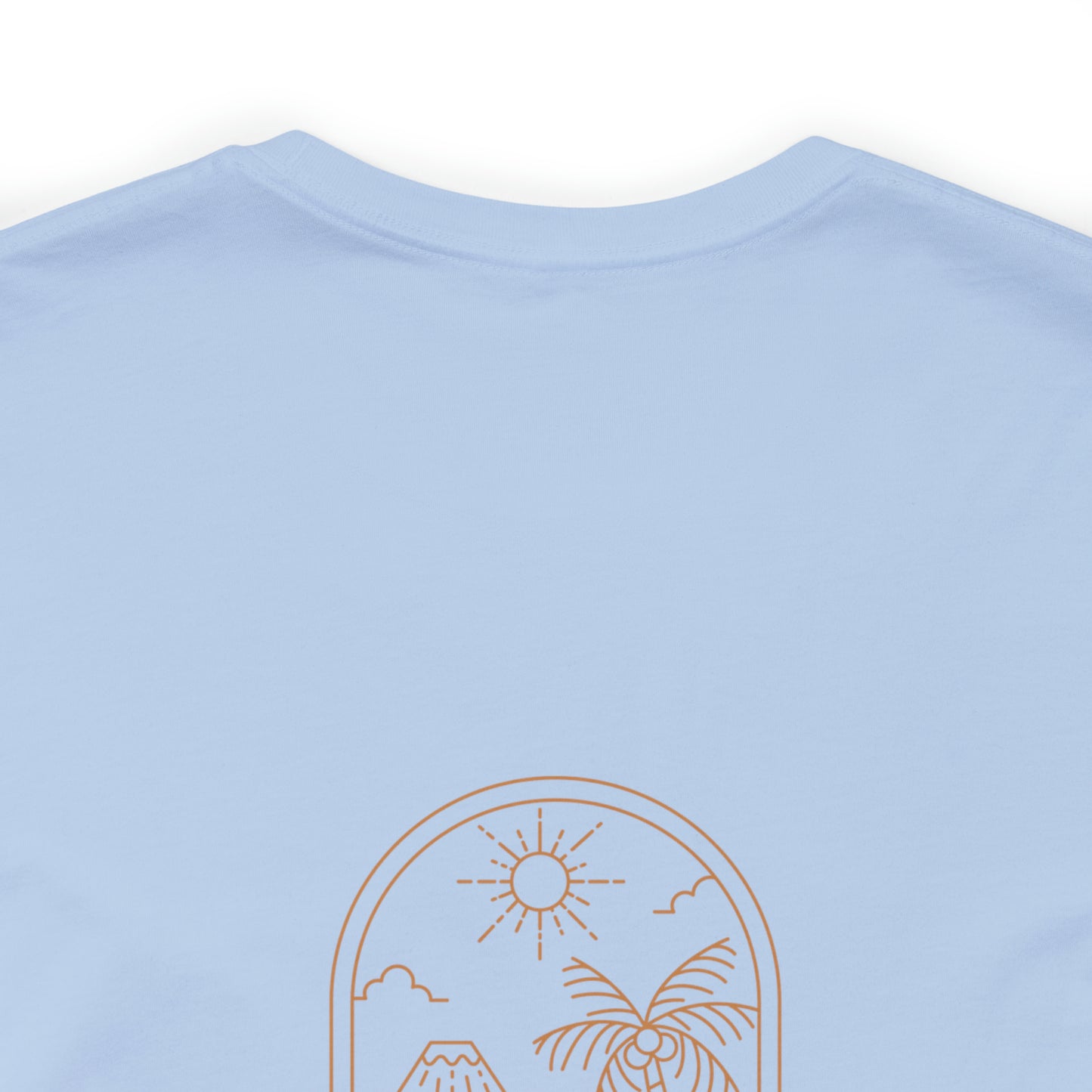 Island Lifestyle T-Shirt Tropical Design Philippines Bali Southeast Asia with Blue Gold Text