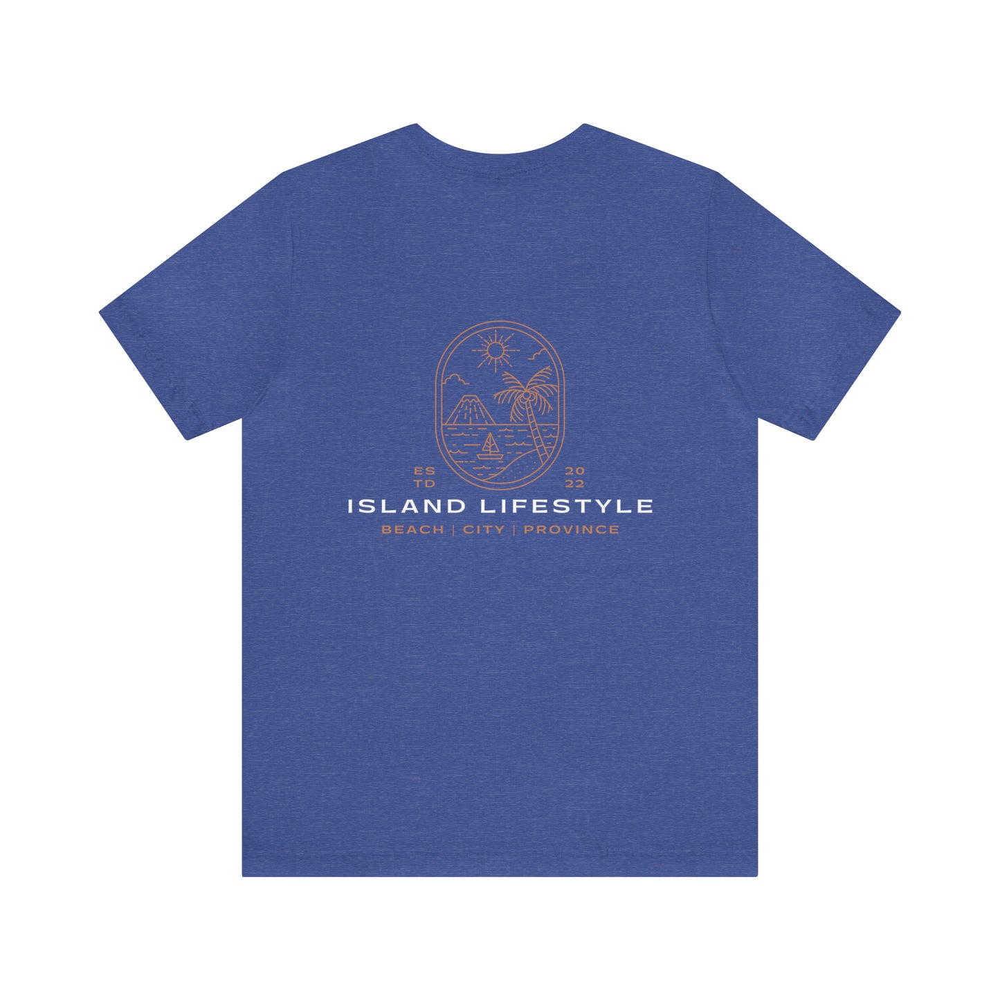 Island Lifestyle T-Shirt Tropical Design Philippines Bali Southeast Asia with White Gold Text