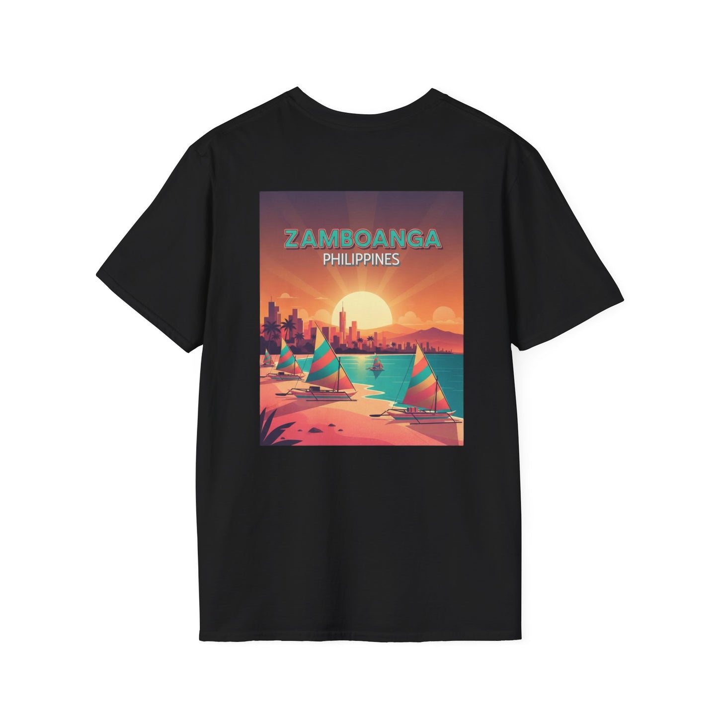 Zamboanga Beach Sunset T-Shirt — Philippines Travel Poster Tee