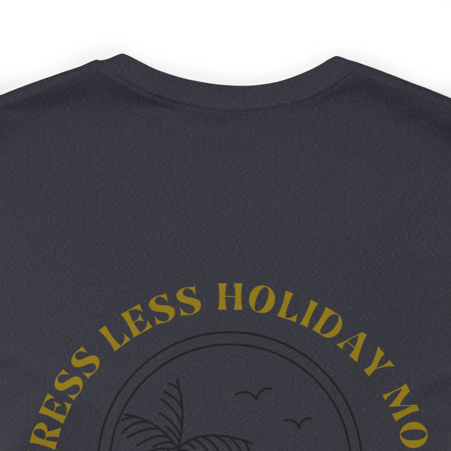 Stress Less Holiday More Philippines Vacation T-Shirt Tropical Design in Black