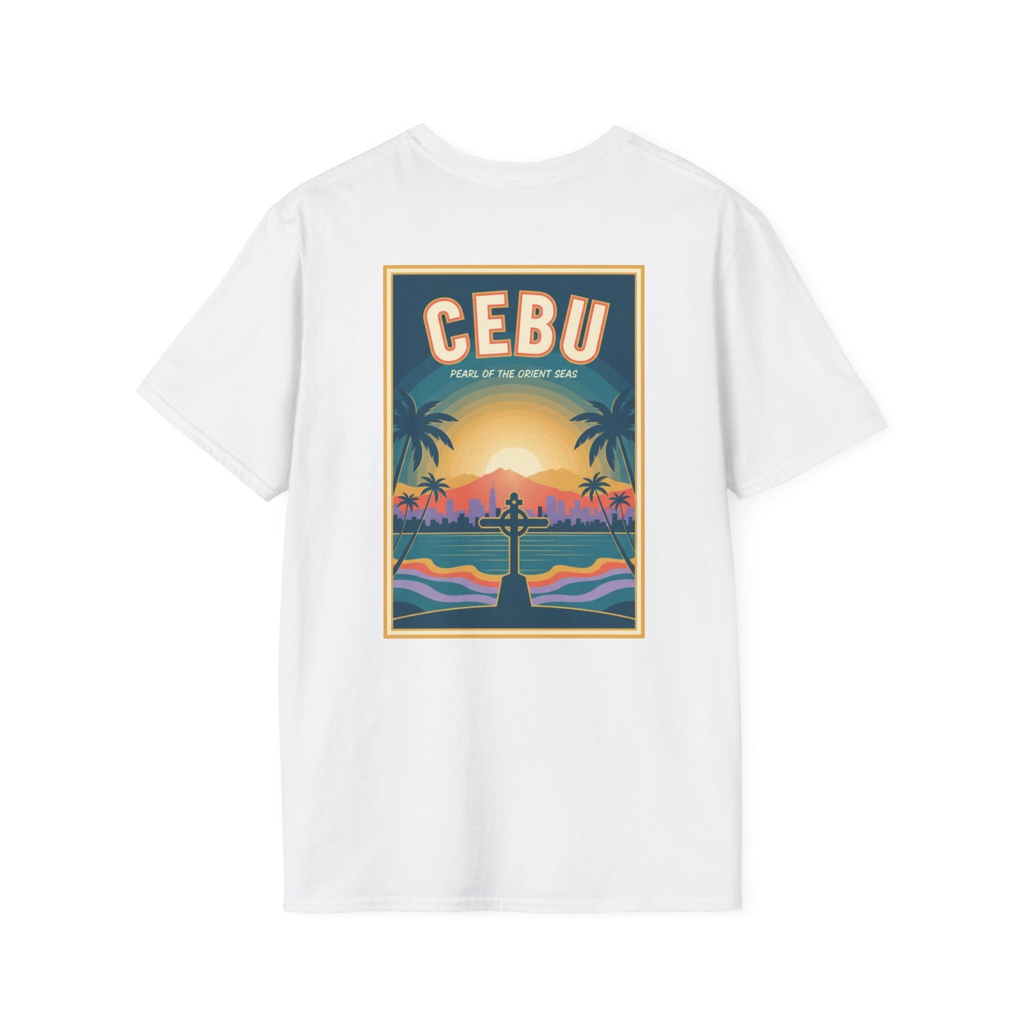 Cebu Sunset Travel Tee — Vintage Island Poster Design T-Shirt