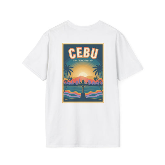 Cebu Sunset Travel Tee — Vintage Island Poster Design T-Shirt