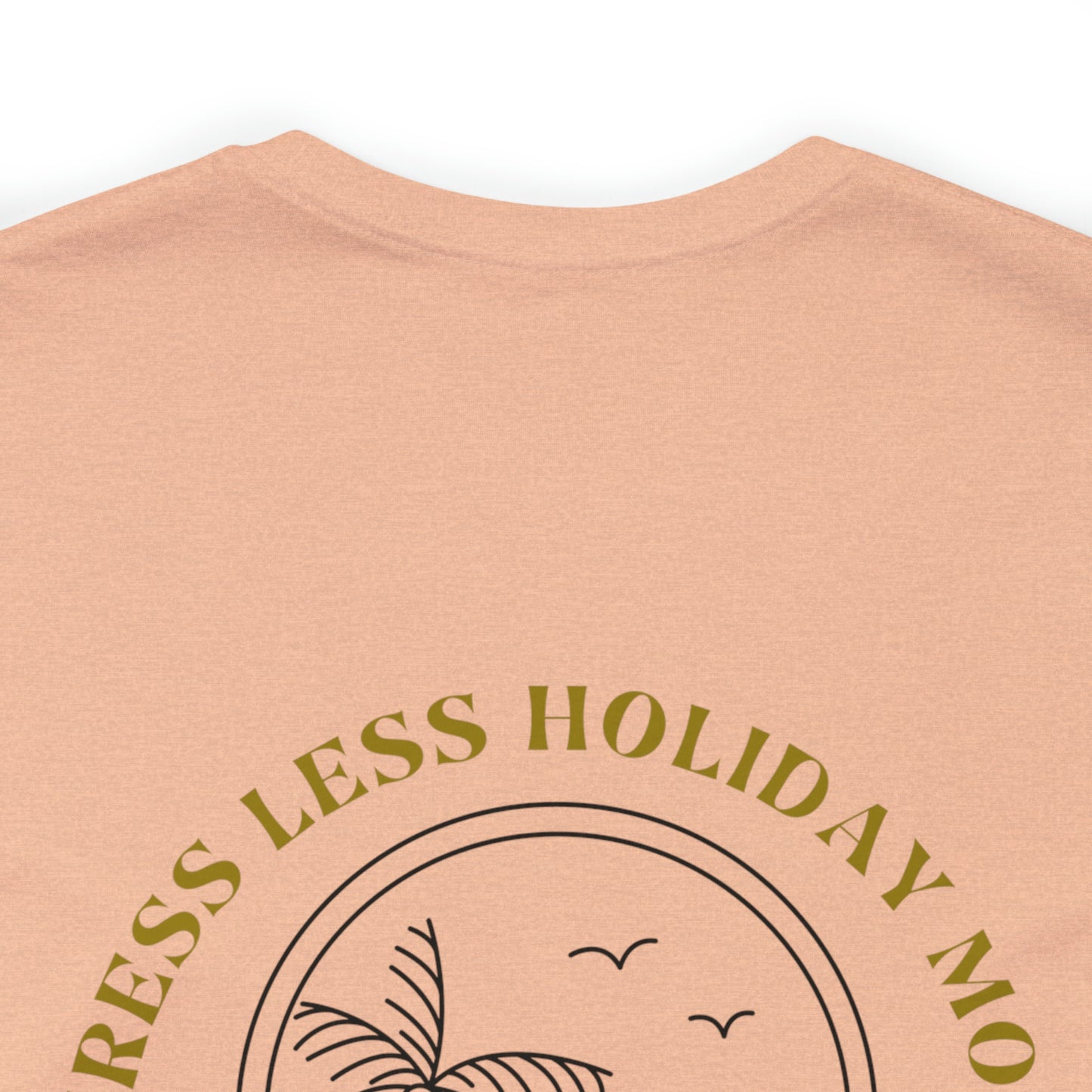 Stress Less Holiday More Philippines Vacation T-Shirt Tropical Design in Black