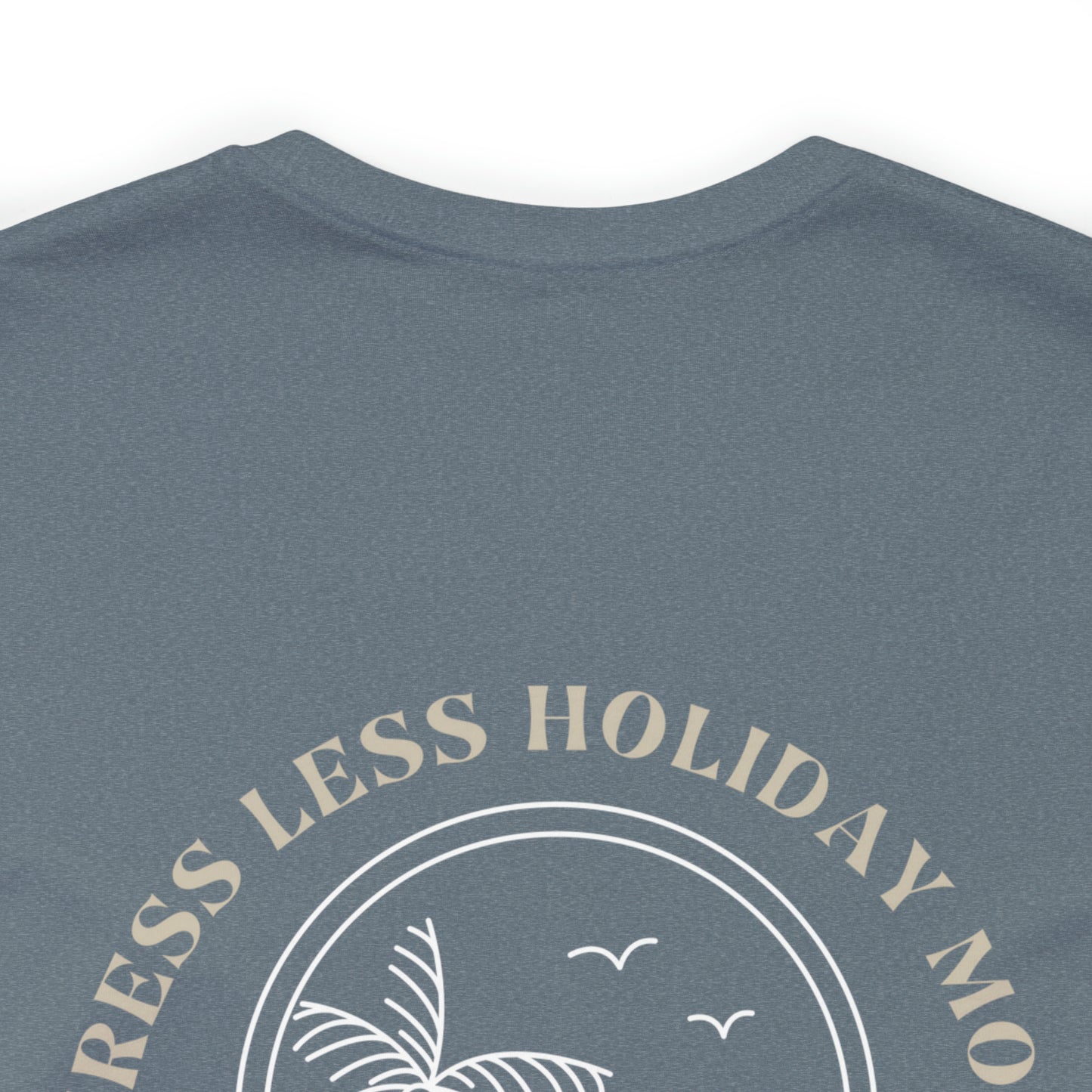 Stress Less Holiday More Philippines Vacation T-Shirt Tropical Design in White