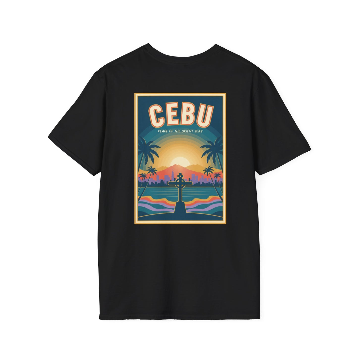 Cebu Sunset Travel Tee — Vintage Island Poster Design T-Shirt