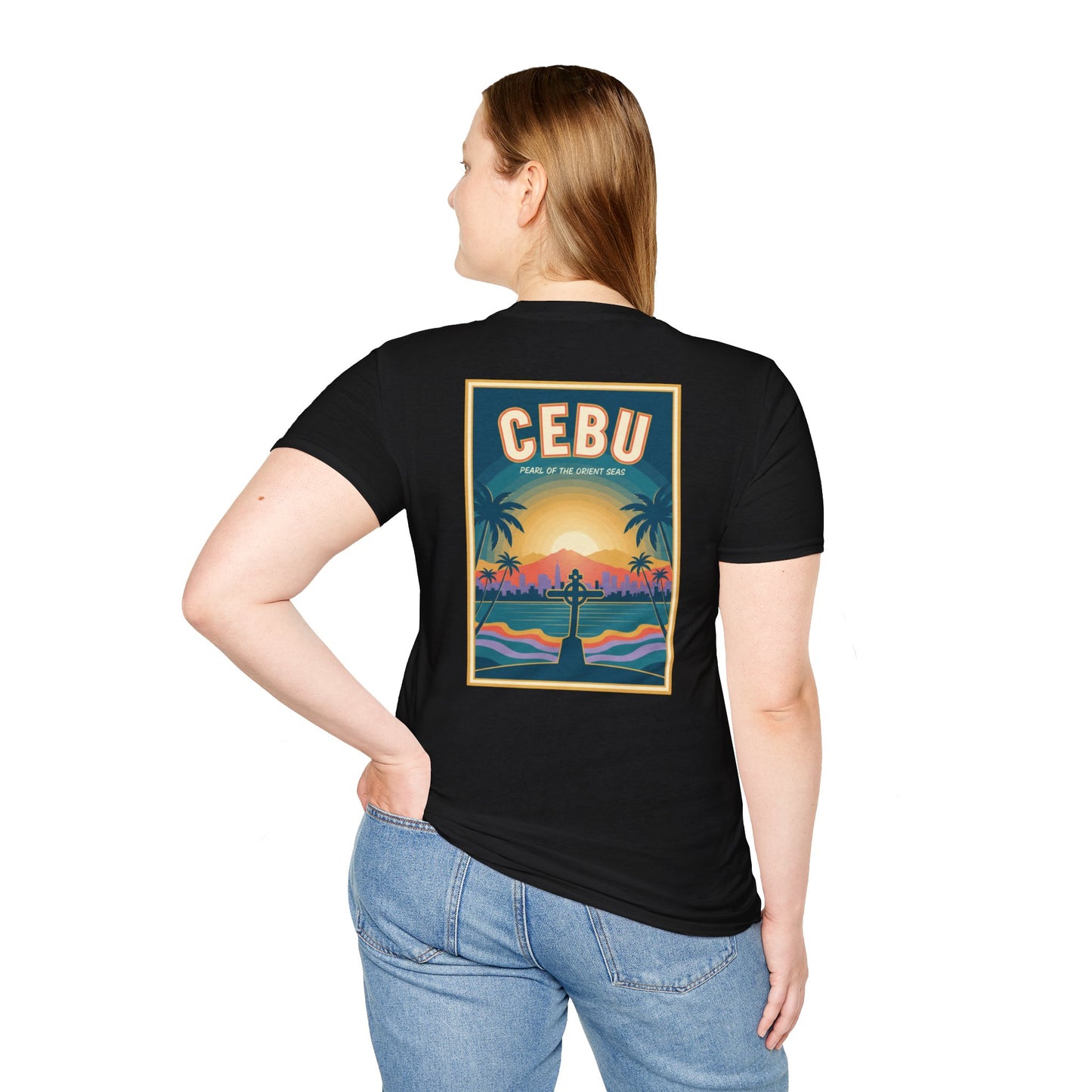 Cebu Sunset Travel Tee — Vintage Island Poster Design T-Shirt