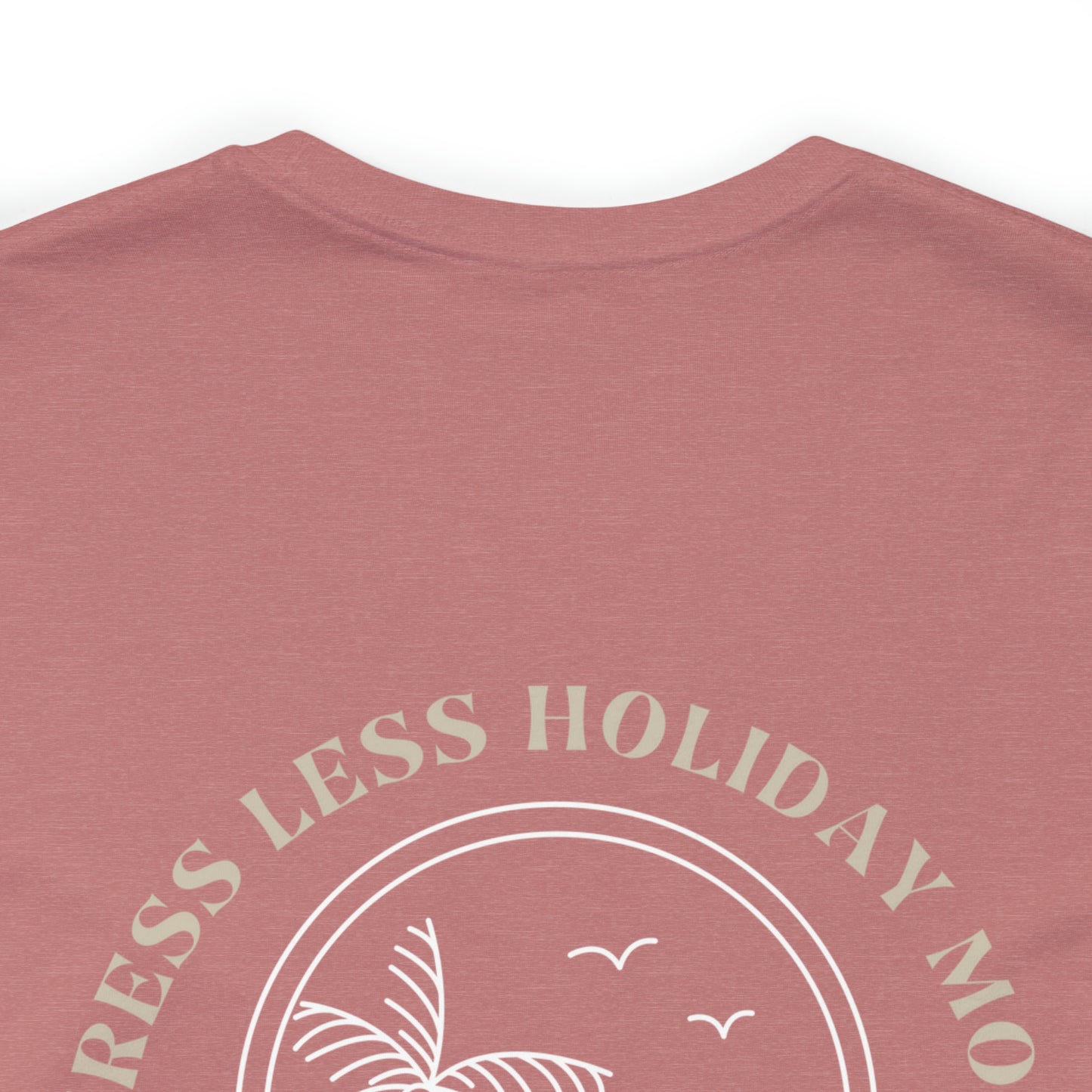 Stress Less Holiday More Philippines Vacation T-Shirt Tropical Design in White