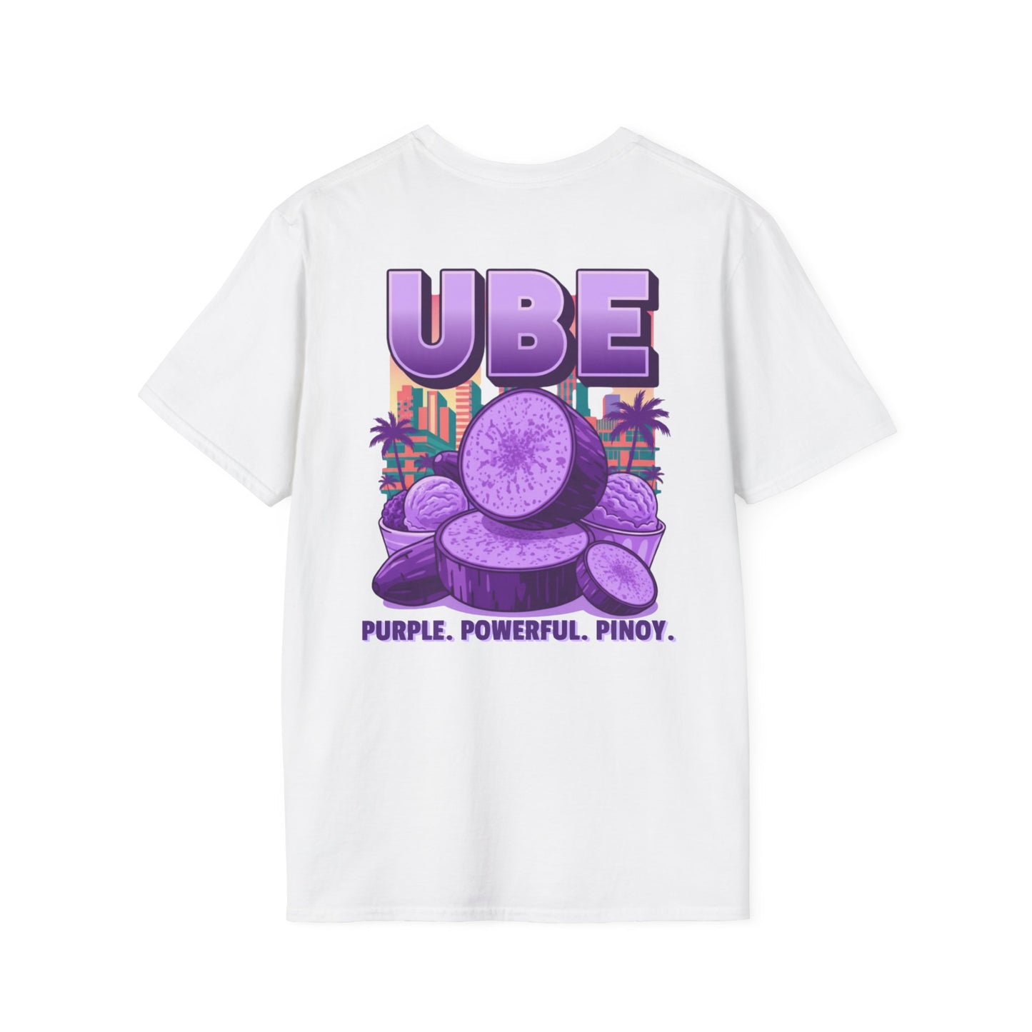 Ube Graphic T-Shirt — Retro Purple Ube Tropical Illustration