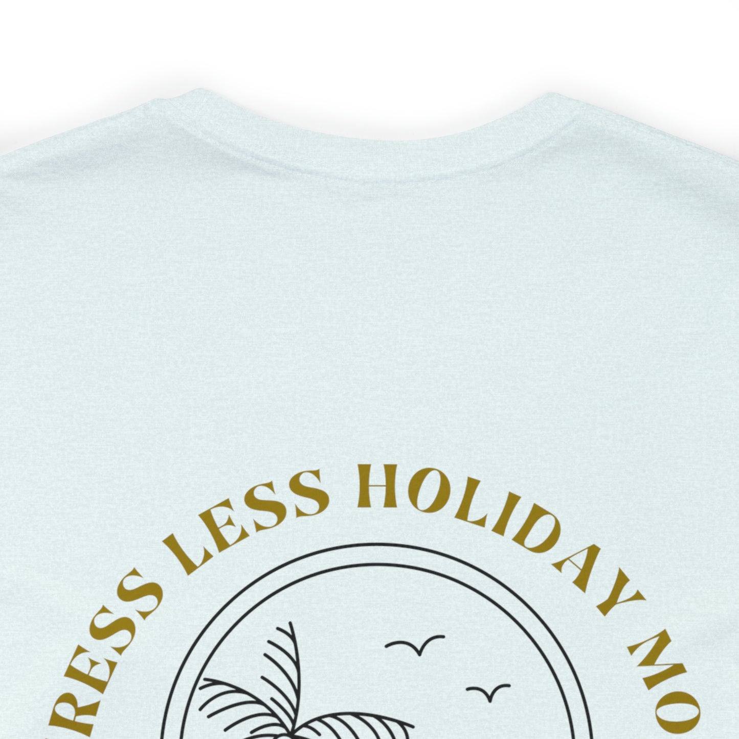 Stress Less Holiday More Philippines Vacation T-Shirt Tropical Design in Black