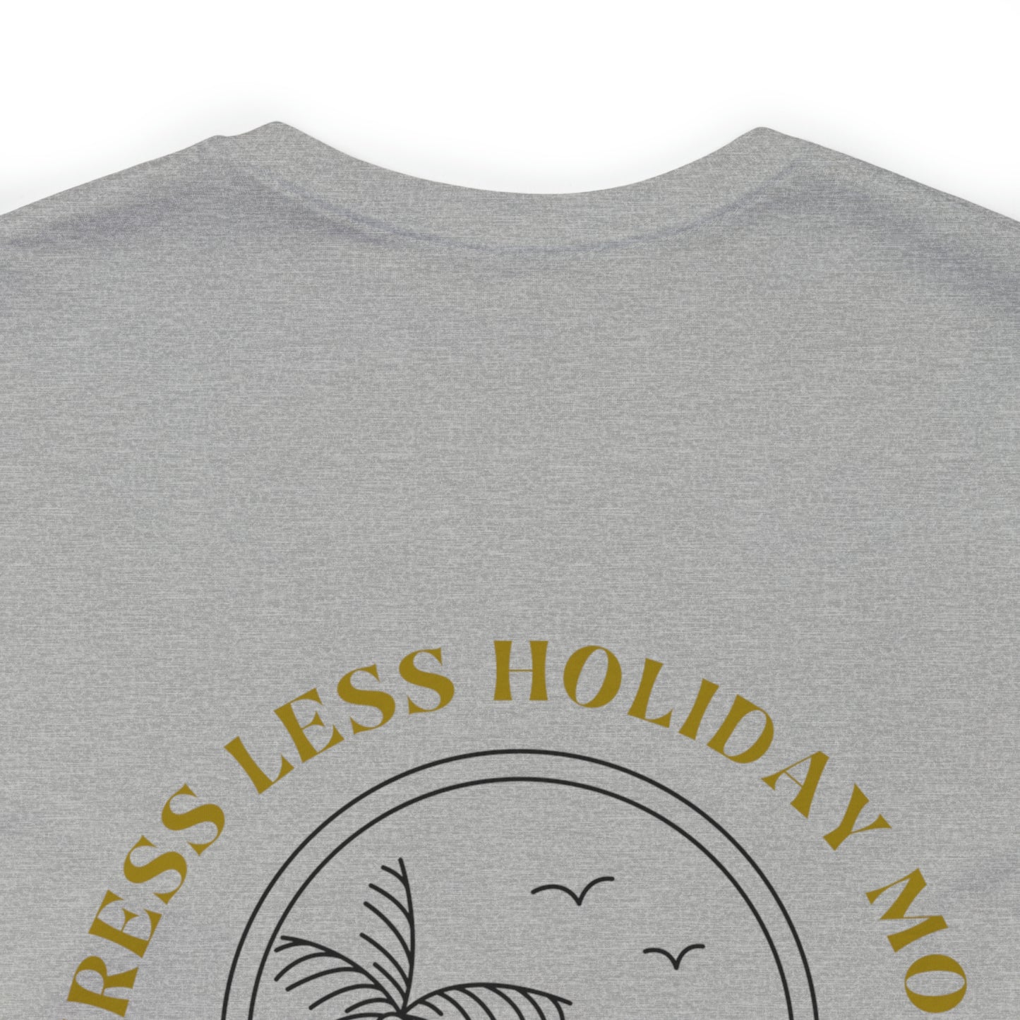 Stress Less Holiday More Philippines Vacation T-Shirt Tropical Design in Black