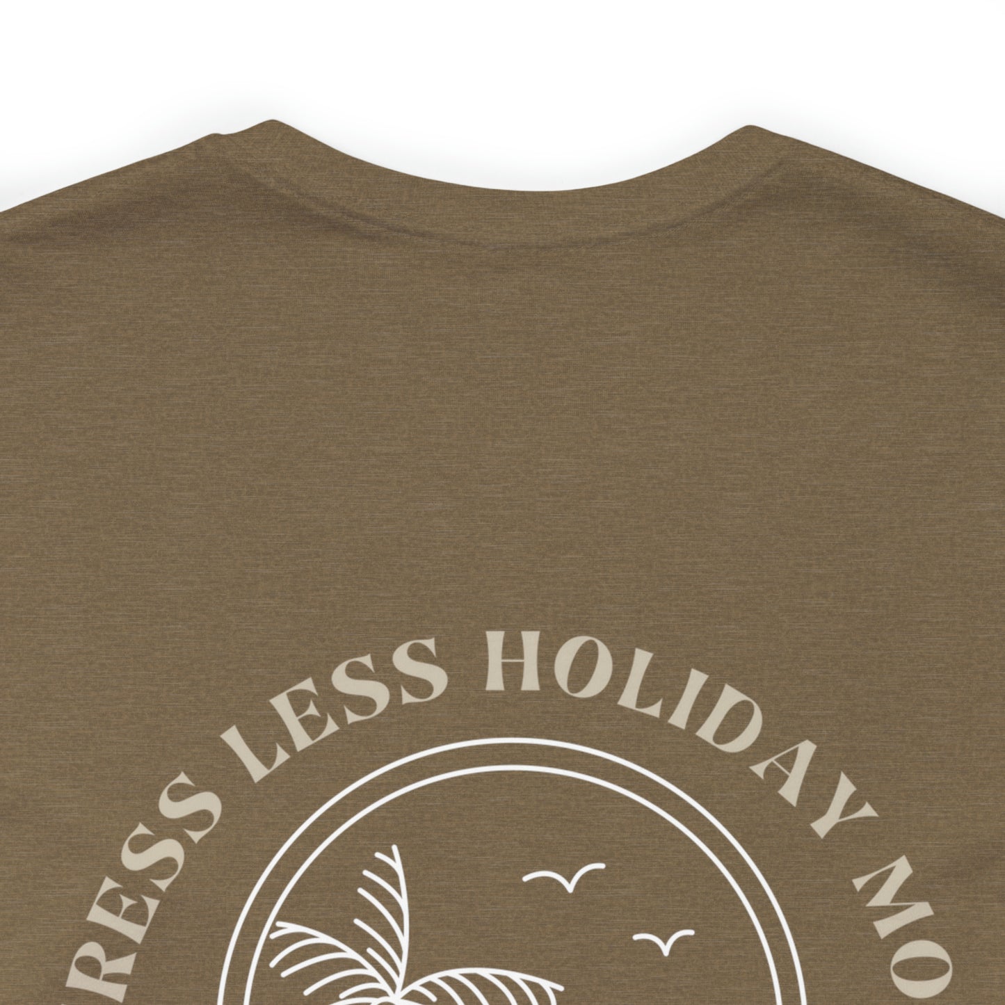 Stress Less Holiday More Philippines Vacation T-Shirt Tropical Design in White