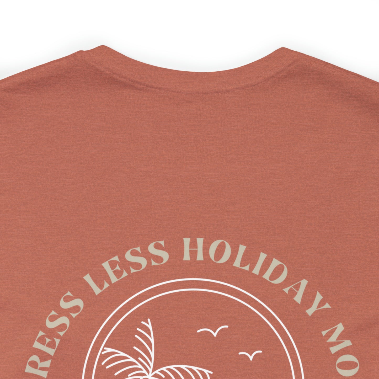 Stress Less Holiday More Philippines Vacation T-Shirt Tropical Design in White