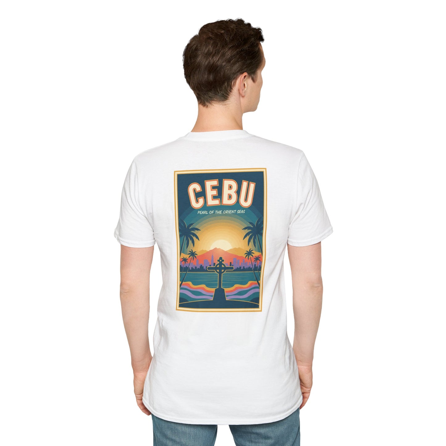 Cebu Sunset Travel Tee — Vintage Island Poster Design T-Shirt