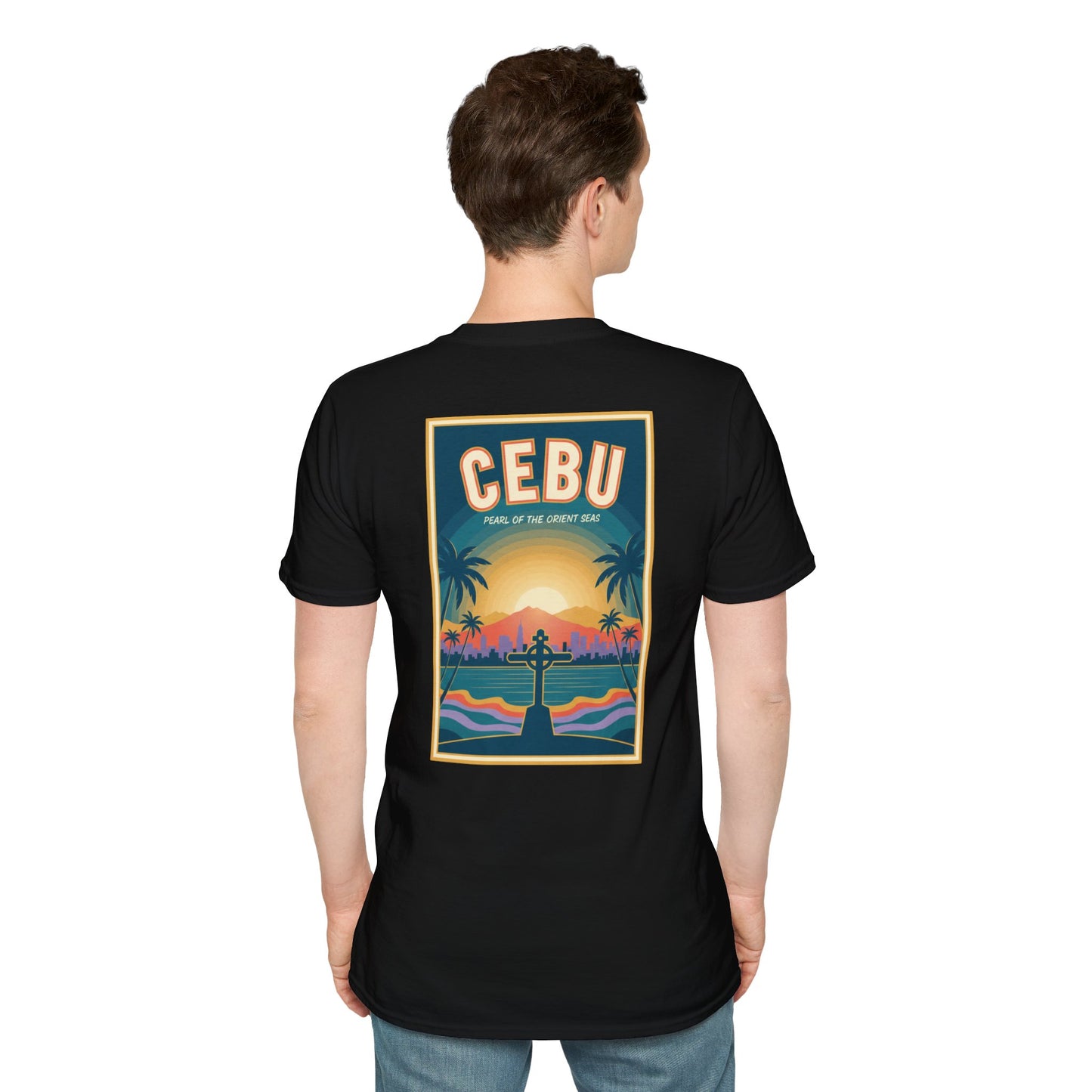 Cebu Sunset Travel Tee — Vintage Island Poster Design T-Shirt