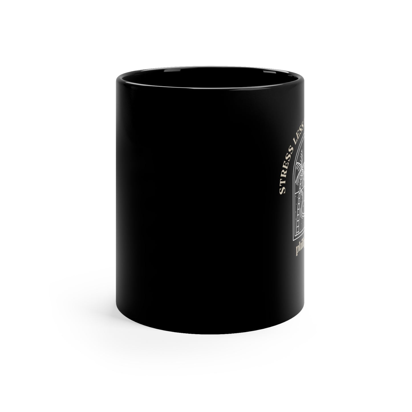 Stress Less Holiday More Philippines Black Mug 11 oz size