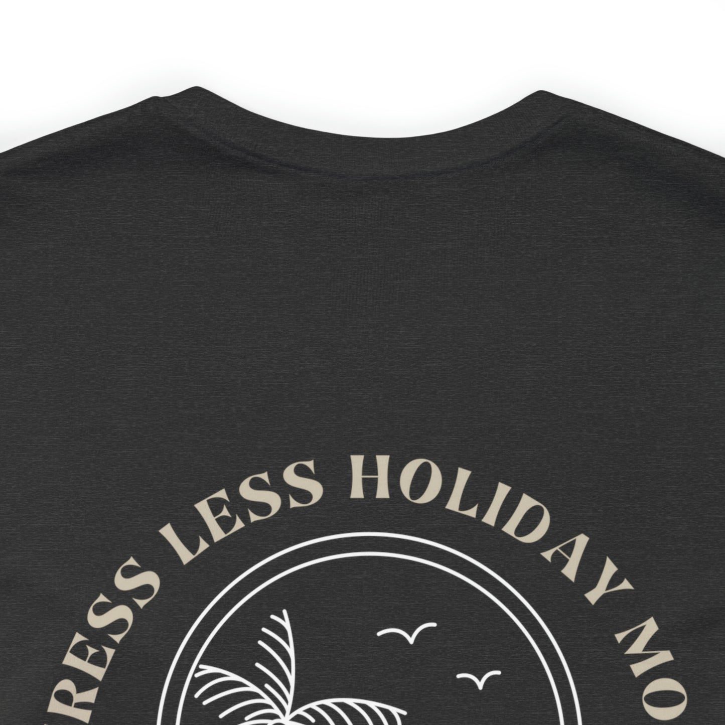 Stress Less Holiday More Philippines Vacation T-Shirt Tropical Design in White