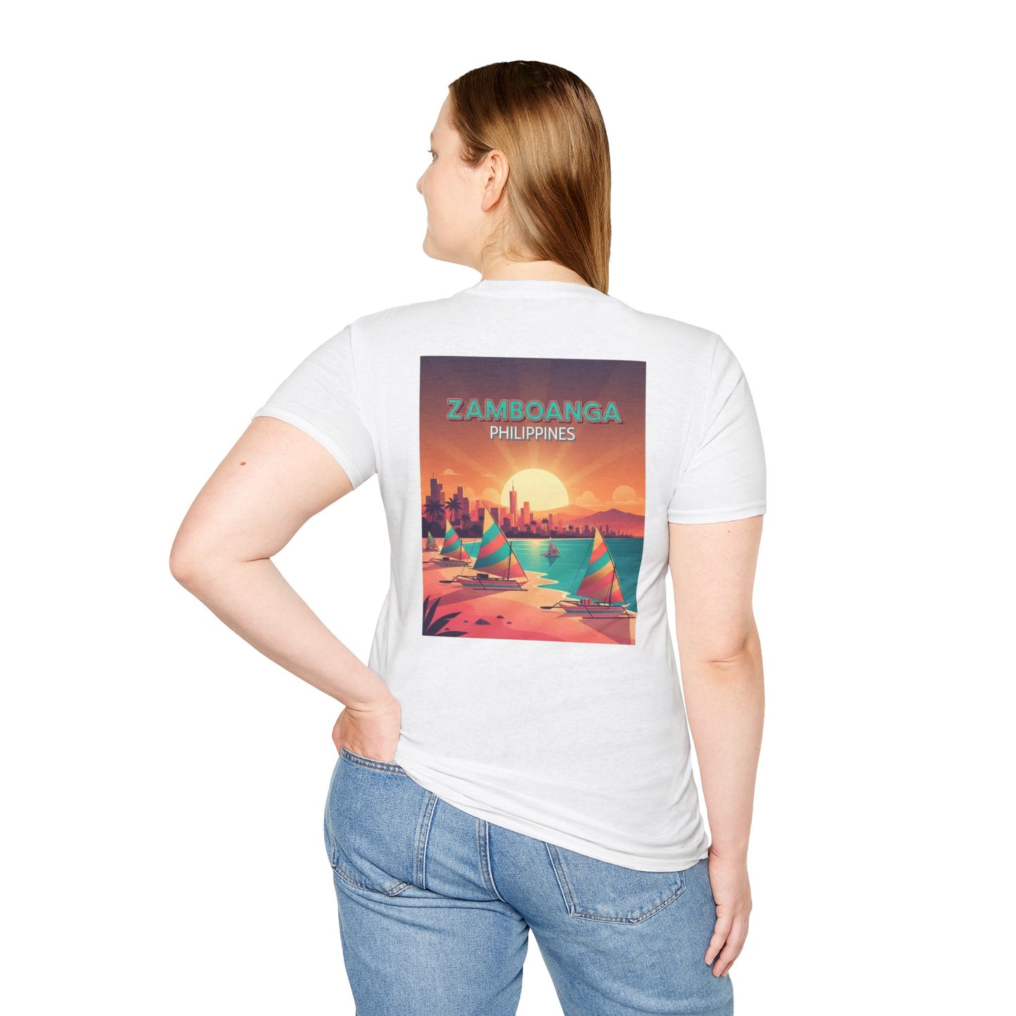 Zamboanga Beach Sunset T-Shirt — Philippines Travel Poster Tee