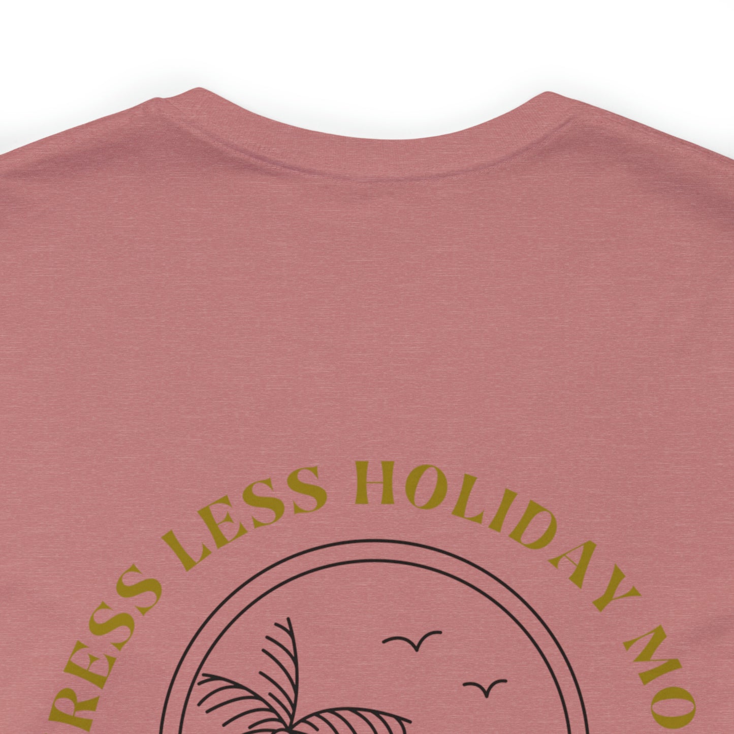 Stress Less Holiday More Philippines Vacation T-Shirt Tropical Design in Black