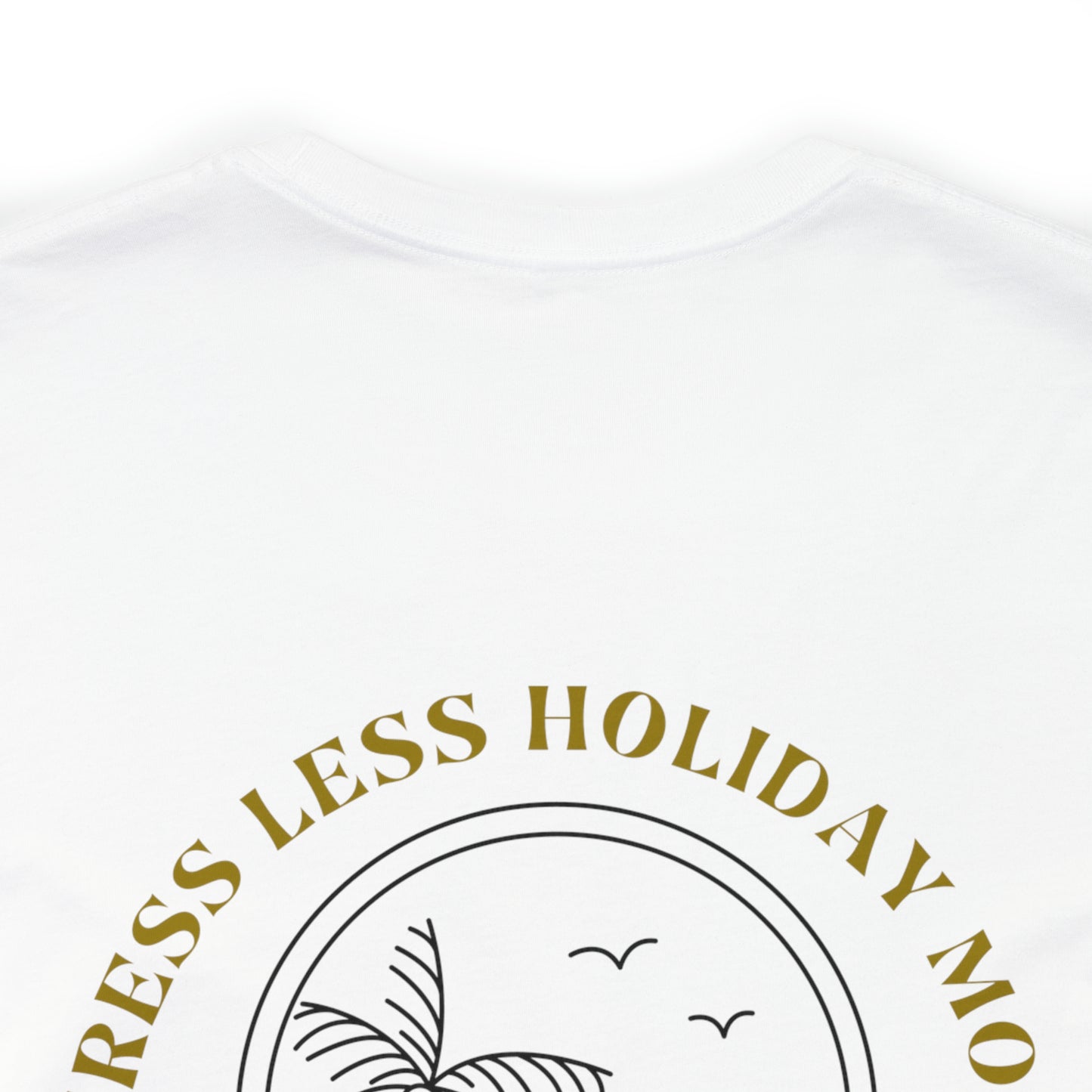 Stress Less Holiday More Philippines Vacation T-Shirt Tropical Design in Black