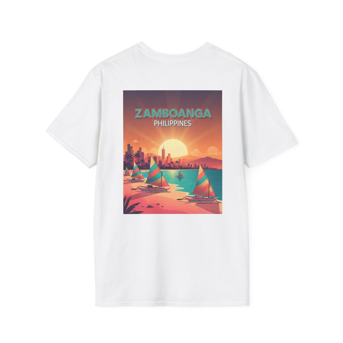 Zamboanga Beach Sunset T-Shirt — Philippines Travel Poster Tee
