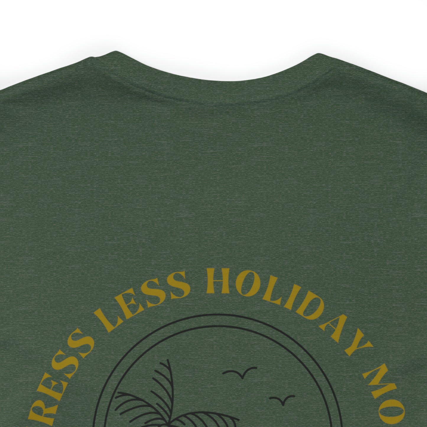 Stress Less Holiday More Philippines Vacation T-Shirt Tropical Design in Black