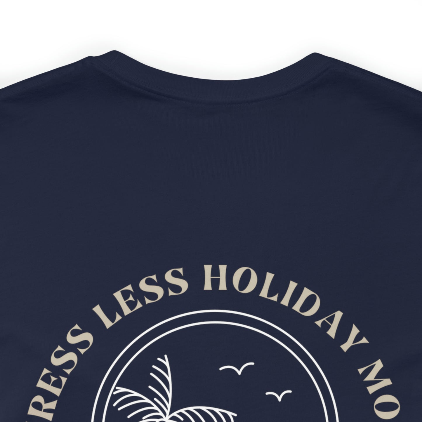 Stress Less Holiday More Philippines Vacation T-Shirt Tropical Design in White