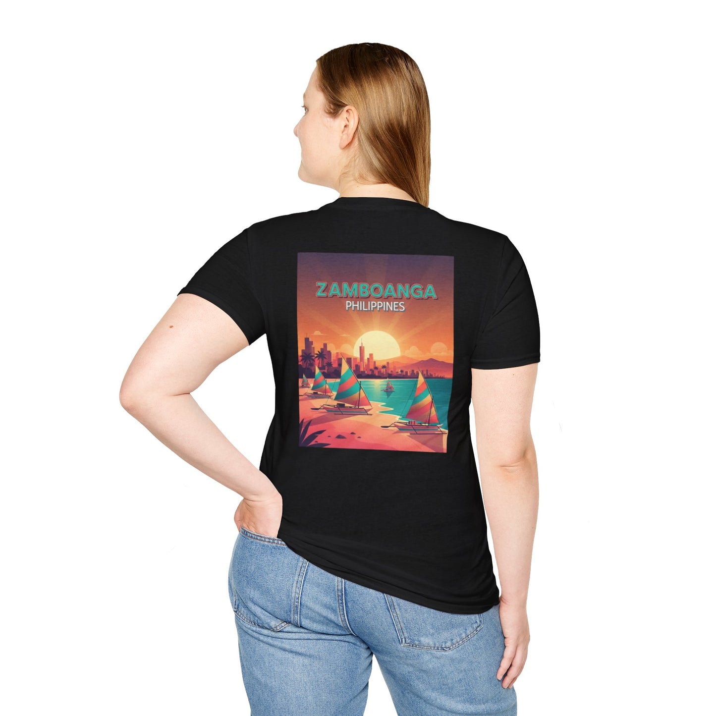 Zamboanga Beach Sunset T-Shirt — Philippines Travel Poster Tee